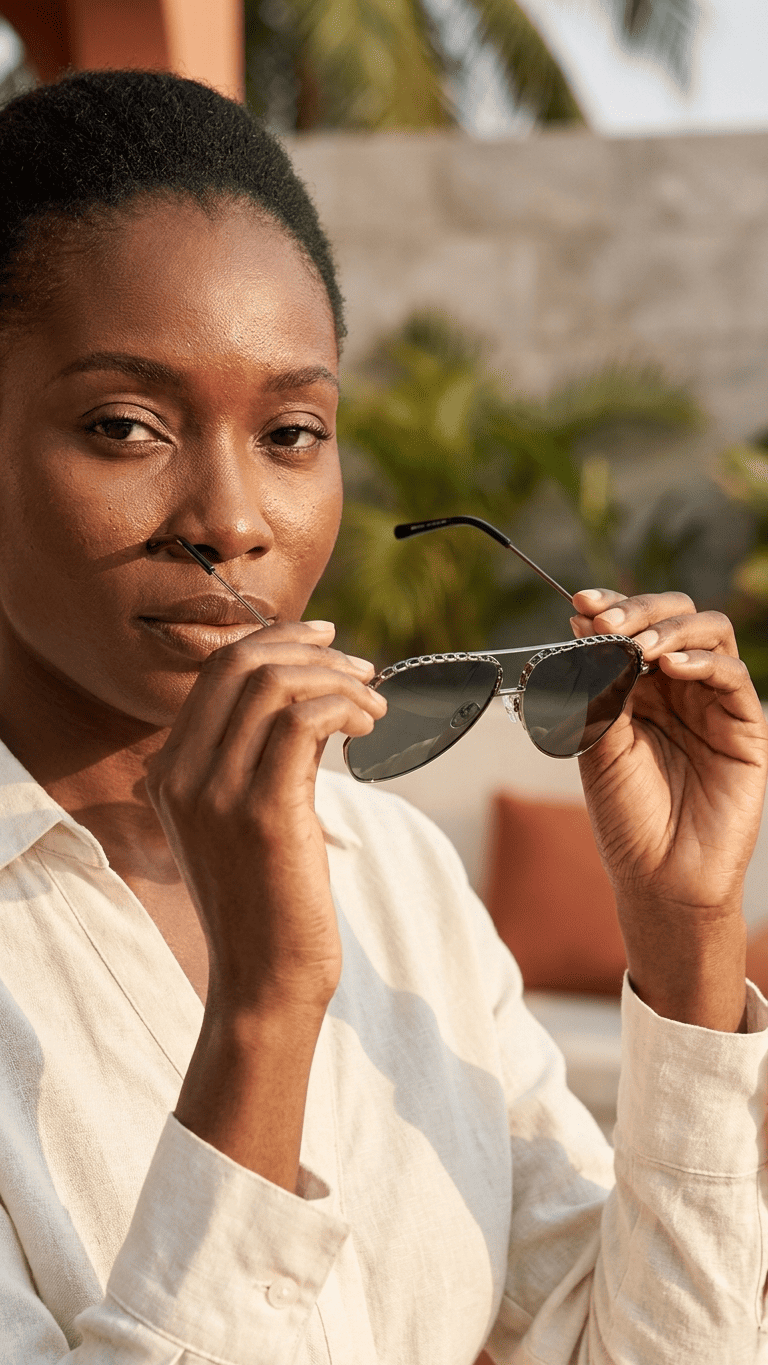 Lunettes de soleil aviator Kika Linda FARROW