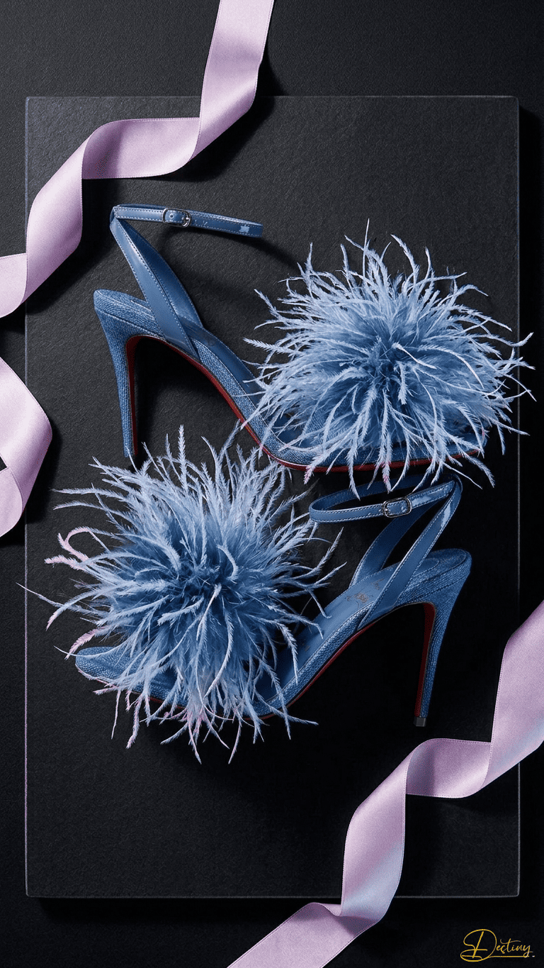 Denim Patent Loubipoupi 100 Sandals 38 Blue